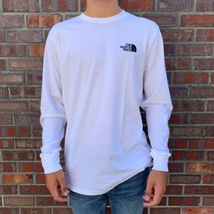 the north face rainbow box logo long sleeve tee